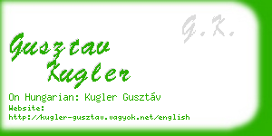 gusztav kugler business card