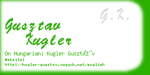 gusztav kugler business card